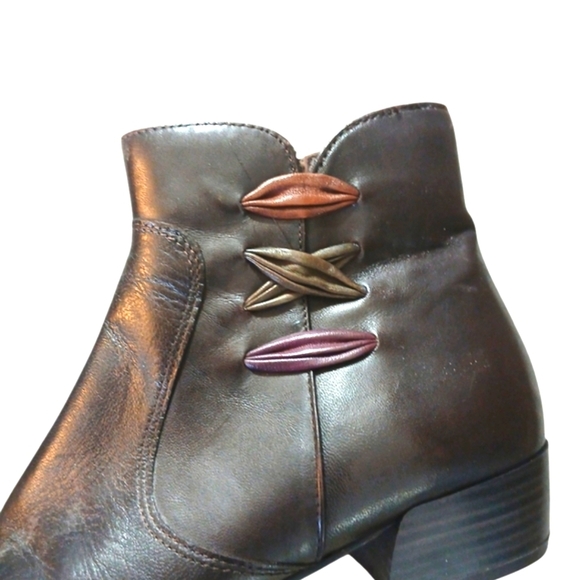 Canal Grande Beate Brown Leather Ankle Boot Women's size 8 Brown Booties - Picture 6 of 13